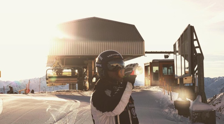 At the lift station in the evening sun