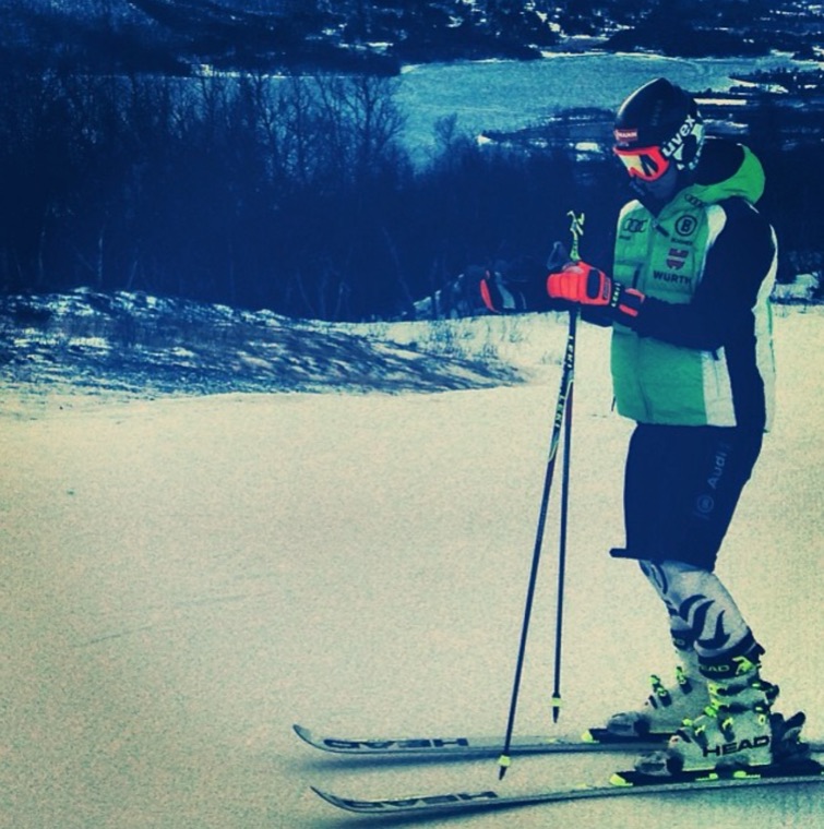 Waiting at the top of the course