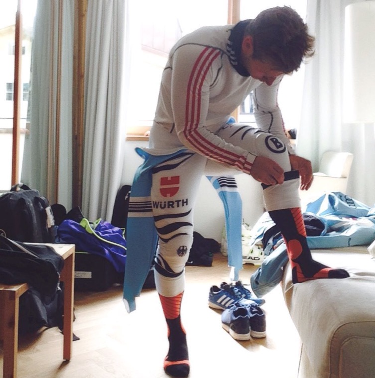 Getting dressed for race day