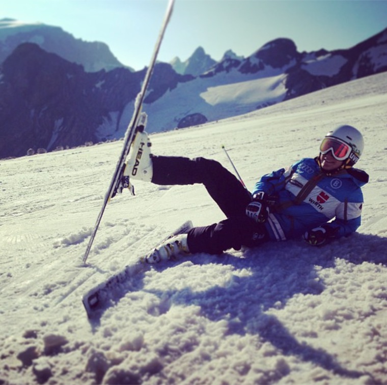 Taking a break in the snow